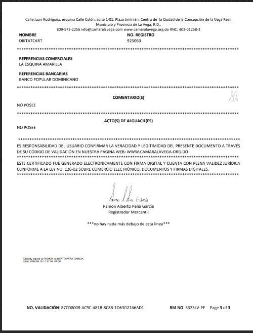 Registro Mercantil Página 3